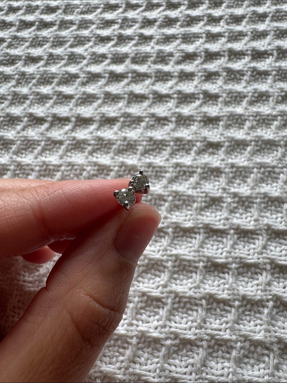 Sterling Silver small diamond